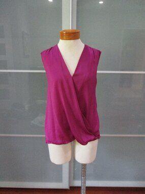 Vince Faux Wrap Sleeveless Blouse
